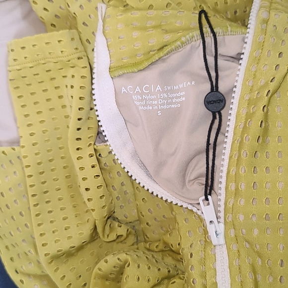 Acacia swimwear pineapple mesh ehukai rashguard S - Picture 13 of 15